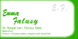 emma falusy business card